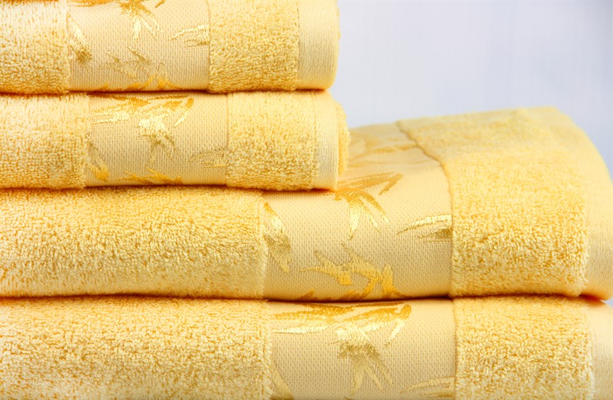 Рушник махровий Maisonette Bamboo 76*152 жовтий 500 г/м2 - фото 22658