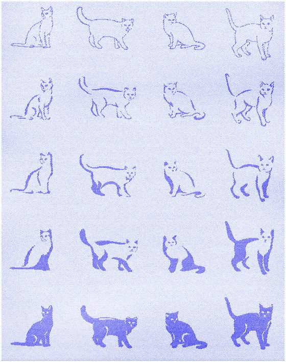Плед "CATS" 140*200 синій - фото 23037