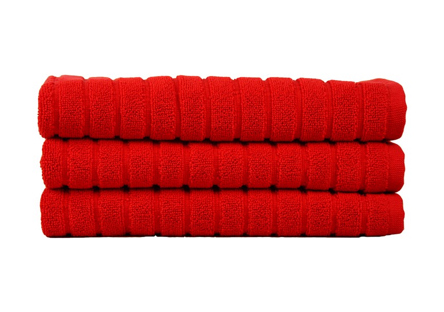 Рушник для ніг Maisonette Rainbow 60*60 червоний 850г/м2 - фото 23847
