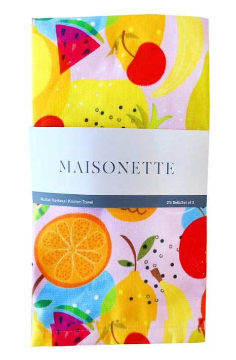 Набір рушників Maisonette Fruit 40*60 2 шт. жовтий 375 г/м2 - фото 37010