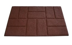Килимок придверний Torn Brick 50*75 коричневий - фото 22486
