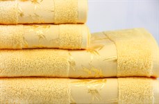 Рушник махровий Maisonette Bamboo 50*100 жовтий 500 г/м2 - фото 23979