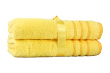 Набір рушників Rubin Stripe жовтий 70*130 2шт.460г/м2
