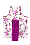 Набір для кухні IzziHome FLOWERS Фартух + Рушник махр.30*50 фіолетовий 350 г/м2