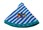 Рушник махр з вишивкою d 60см Баклажан синій/смужки 420г/м2 - фото 29500