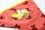 Рушник махр з вишивкою d 60см Груша теракотовий 420г/м2 - фото 29570