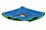 Рушник махр з вишивкою d 60см Яблуко блакитний 420г/м2 - фото 29668