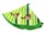 Рушник махр з вишивкою d 60см Яблуко салатовий/смужки 420г/м2 - фото 29683
